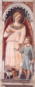 raphaël Tableau Peinture - Raphaël et Tobias sur le pilier Benozzo Gozzoli